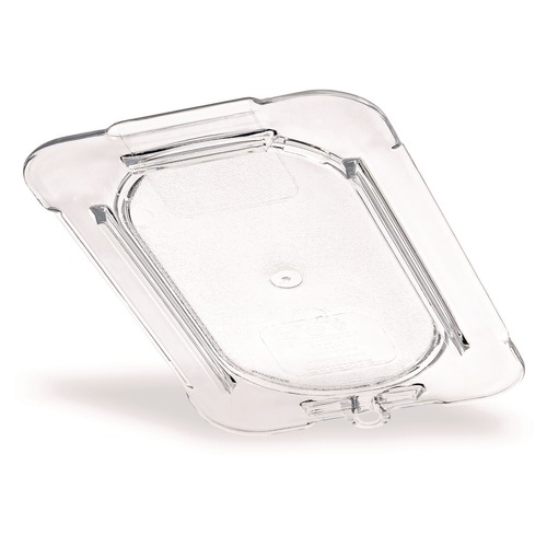 Carlisle 10336U07 4.31 in. x 6.88 in. x 0.44 in. StorPlus Polycarbonate Flat Universal Plastic Lid - Clear