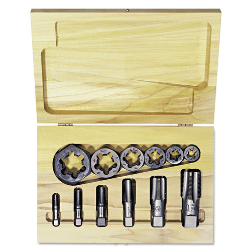 Taps Dies | Irwin Hanson 1920 Hanson Tap & Die Set, Steel, 12 Pieces image number 0