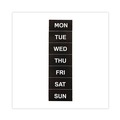 Office Jansan | MasterVision FM1007 2 in. x 1 in. Days of Week Interchangeable Magnetic Board Accessories - Black/White (7/Pack) image number 0