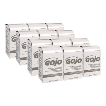 GOJO Industries 9212-12 800 mL Ultra Mild Lotion Soap Refill with Chloroxylenol - Floral Balsam (12/Carton)