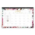 Calendars & Planners | Blue Sky 149057 17 in. x 11 in. 12-Month (Jan to Dec): 2026 Kelly Ventura Magenta Bloom Desk Pad Calendar - Floral Artwork, White/Multicolor Sheets image number 1