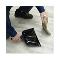 Cleaning Tools | Boardwalk 528147 12 in. x 14 in. 20-Gauge Steel Dust Pan with 5 in. Handle - Black (12/Carton) image number 3