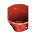 Trash Cans | Rubbermaid Commercial FG264360RED BRUTE 44 Gallon Vented Plastic Round Container - Red image number 3