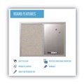White Boards | MasterVision MX04331608 24 in. x 18 in. Gray MDF Wood Frame Designer Combo Fabric Bulletin/Dry Erase Board - Multicolor/Gray image number 5