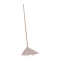 Mops | Boardwalk BWK120C 54 in. Natural Wood Handle/Deck Mops with #20 White Cotton Head image number 0