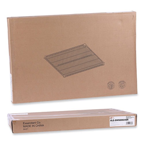 Office Filing Cabinets & Shelves | Alera ALESW583624SR Industrial Wire Shelving 36 in. x 24 in. Extra Wire Shelves - Silver (2-Piece/Carton) image number 0