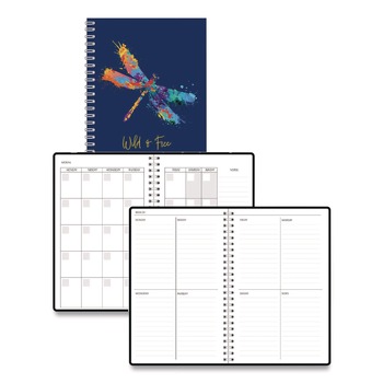 House of Doolittle Recycled Non-Dated Monthly/Weekly Wild and Free Planner - Multicolor Cover
