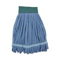 Mops | Boardwalk BWKMWTMBCT Microfiber Looped-End Wet Mop Head - Medium, Blue (12/Carton) image number 1