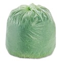 Office Jansan | Stout by Envision E4248E85 EcoSafe-6400 42 in. x 48 in. 0.85 mil. 48 Gallon Compostable Bags - Green (40/Box) image number 1