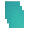 Office Jansan | Smead 87867 100 Sheet Capacity 11 in. x 8.5 in. Two-Pocket Folder Textured Paper - Teal (25/Box) image number 0