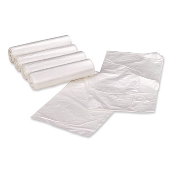 Earthsense Commercial 40 in. x 46 in. 45-Gallon 1.5 mil. Linear Low Density Clear Recycled Can Liners - Clear (100/Carton)