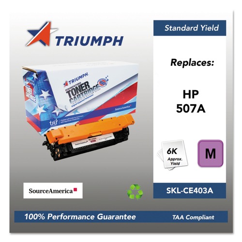 Ink & Toner | Triumph SKL-CE403A Remanufactured CE403A (507A) 6,000 Page-Yield Toner - Magenta image number 0