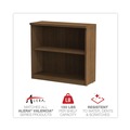  | Alera ALEVA633032WA 31.75 in. x 14 in. x 29.5 in. Valencia Series 2-Shelf Bookcase - Modern Walnut image number 6