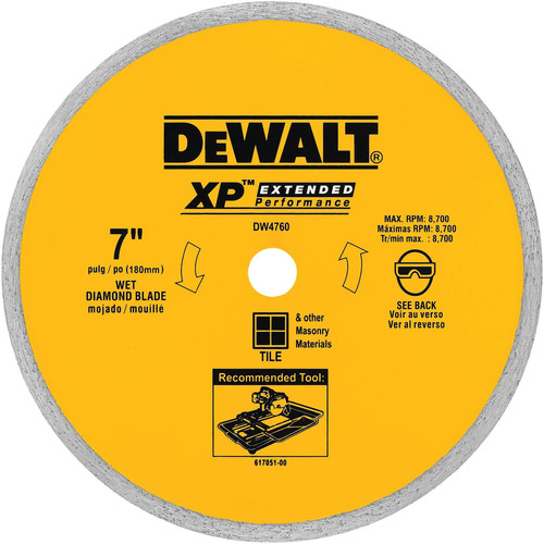 Circular Saw Blades | Dewalt DW4760 7 in. Ceramic Tile Blade Wet image number 0