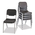  | Iceberg 64111 Rough n Ready 17.5 in. Seat Height Supports Up to 500 lbs. Stack Chair - Black Seat/Back/Base (4/Carton) image number 0