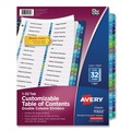 Office Jansan | Avery 11322 11 in. x 8.5 in. 32-Tab 1 to 32 Customizable TOC Ready Index Double Column Multicolor Tab Dividers - White (1-Set) image number 0