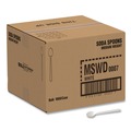 Cutlery | SOLO MSWD-0007 Soda Spoon Plastic Specialty Cutlery - White (1000/Carton) image number 0