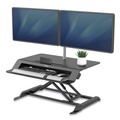 Fellowes Mfg Co. 8215001 Lotus LT 31.50 in. x 24 in. x 4.38 in. Sit-Stand Workstation - Black image number 4