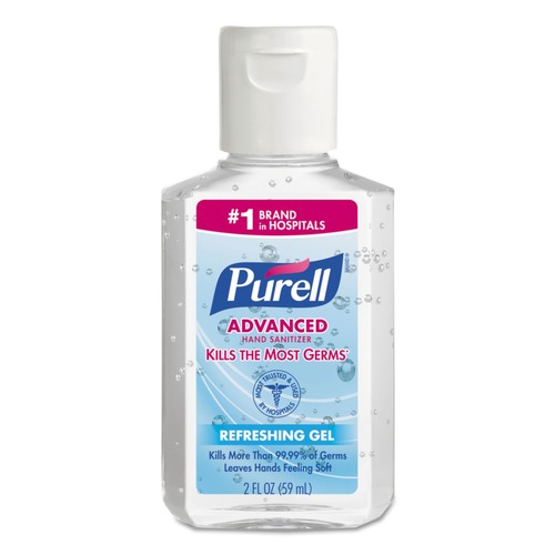 Hand Sanitizers | PURELL 9605-24 Advanced 2 oz. Portable Flip Cap Bottle Hand Sanitizer Gel (24/Carton) image number 0