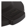 Trash Cans | Suncast Commercial TCU32GLIDD Utility Trash Can Lid for 32 gal Trash Can, 22.22-in Diameter x 3-in, Black image number 2