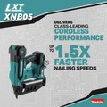 New Year New Savings! Save $25 off $150 | Makita XNB05Z 18V LXT Brushless Lithium-Ion 16-Gauge 2-1/2 in. Cordless Straight Finish Nailer (Tool Only) image number 2