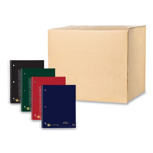 Notebooks & Pads | Roaring Spring 11197 11 in. x 8.5 in. 200-Sheets 5-Subject Medium/College Rule Wirebound Notebook with Tabs - Assorted Cover Colors (12/Carton) image number 0