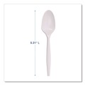 Food Service | Boardwalk BWKSPOONPPMW 5.31 in. Mediumweight Polypropylene Spoon Cutlery - White (1000/Carton) image number 3
