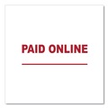 Office Jansan | Universal UNV10156 Pre-Inked Paid Online Message Stamp - Red Ink image number 4