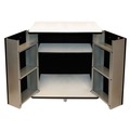 Utility Carts | Vertiflex VF35157 29.5 in. x 21 in. x 33 in. 9 Shelves Engineered Wood Refreshment Stand - White/Black image number 1