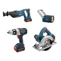 Combo Kits | Factory Reconditioned Bosch CLPK401-181-RT 18V Lithium-Ion 4-Tool Combo Kit image number 0