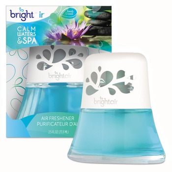 BRIGHT Air 2.5 oz. Scented Oil Air Freshener - Calm Waters and Spa, Blue (6/Carton)