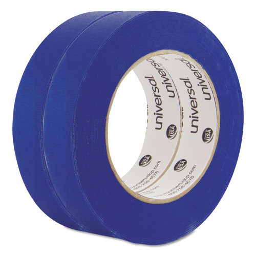  | Universal UNVPT14025 3 in. Core 24 mm x 54.8 mm Premium UV Resistant Masking Tape - Blue (2 Rolls/Pack) image number 0
