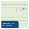 Notebooks & Pads | Roaring Spring 12103 6 in. x 9 in. Green 80-Sheets Gregg Rule Steno Pad - Brown Cover - (72/Carton) image number 2