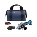 Angle Grinders | Bosch GWS18V-8B15 18V EC Brushless Lithium-Ion 4-1/2 in. Cordless Connected Angle Grinder Kit with No Lock-On Paddle Switch (4 Ah) image number 0