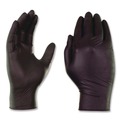 Cleaning Gloves | Ammex ABNPF44100 3 mil Thick Powder-Free Nitrile Exam Gloves - Medium, Black (100/Box) image number 1
