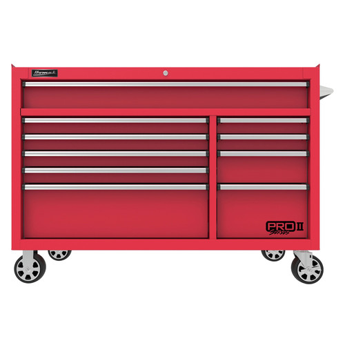  | Homak RD04054012 54 in. Pro 2 10-Drawer Roller Cabinet (Red) image number 0