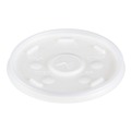 Food Trays, Containers, and Lids | Dart 16SL Plastic Straw-Slot Lid Fits 12 oz. to 24 oz. Hot/Cold Foam Cups - Translucent (1000/Carton) image number 5