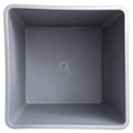 Trash & Waste Bins | Rubbermaid Commercial FG395800GRAY 35 gal. Plastic Untouchable Square Waste Receptacle - Gray image number 3