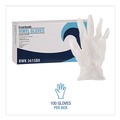 Disposable Gloves | Boardwalk BWK361LBX 3.6 mil Thick Powder-Free Exam Vinyl Gloves - Large, Clear (100/Box) image number 4