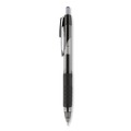 Pens | uni-ball 1736097 Signo 207 Medium 0.7 millimeter Retractable Needle Point Gel Pen - Black Ink/Clear/Black Barrel (1-Dozen) image number 1