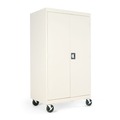 Office Filing Cabinets & Shelves | Alera ALECM6624PY 36 in. x 66 in. x 24 in. Mobile Storage Cabinet with Adjustable Shelves - Putty image number 0
