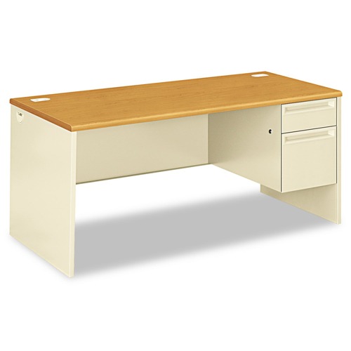42 HON Metro Classic Left Return with 1 Box/1 File Drawer and Putty Finish Harvest 42 HON Metro Classic Left Return with 1 Box/1 File Drawer and Putty Finish Harvest