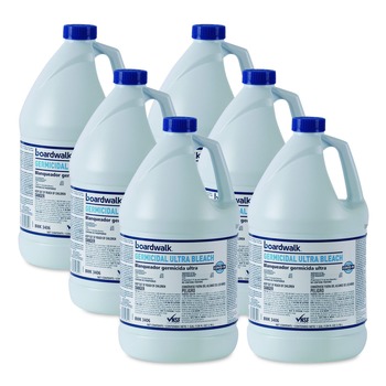 Boardwalk 1 Gallon Bottle 6% Sodium Hypochlorite Germicidal Ultra Bleach (6/Carton)
