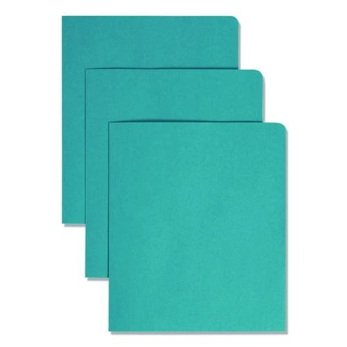 Office Jansan | Smead 87867 100 Sheet Capacity 11 in. x 8.5 in. Two-Pocket Folder Textured Paper - Teal (25/Box) image number 0