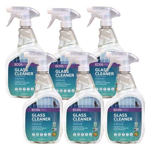 Cleaning & Janitorial Supplies | ECOS PRO PL93006CT 32 oz Glass Cleaner Spray Bottle - Vinegar Scent (6/Carton) image number 0