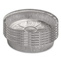 Food Service | Handi-Foil HFA 204700 7 in. 24 oz. Round Aluminum Container - Silver (500/Carton) image number 1
