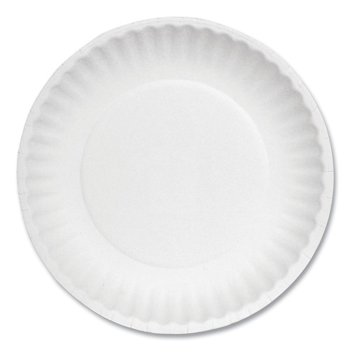 Food Service | AJM Packaging Corporation 40111 6 in. Diameter Paper Plates - White (100/Pack, 10 Packs/Carton) image number 0