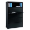  | Alera 25513 42 in. x 18.63 in. x 67.63 in. 5 Legal/Letter/A4/A5 Size Lateral File Drawers - Black image number 4