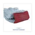 Office Jansan | Boardwalk BWK1400LEA EchoMop with Looped-End Synthetic/Cotton Wet Mop Head - Large, Blue image number 5