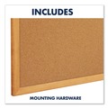 Office Jansan | Quartet 303 36 in. x 24 in. Classic Series Cork Bulletin Board - Tan Surface, Oak Fiberboard Frame image number 1